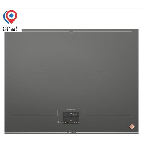 De Dietrich DPI7698G - Table de cuisson à induction - 4 plaques de cuisson - Niche - largeur : 56 cm - profondeur : 49 cm - gris foncé