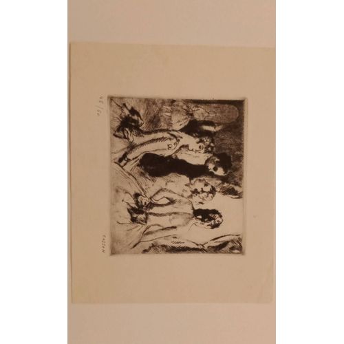 Gravure Eau Forte Coulisses De L'opéra 
