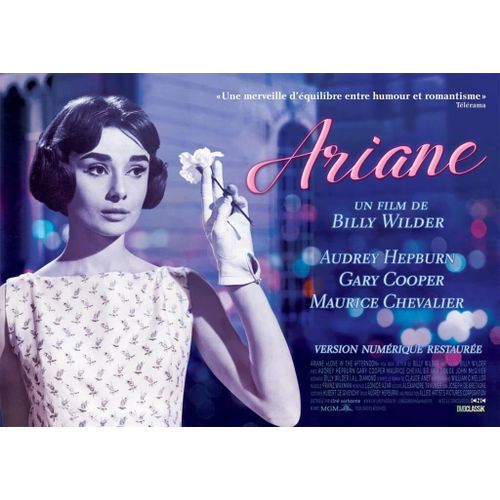 Ariane De Billy Wilder Avec Gary Cooper, Audrey Hepburn... - Affiche Originale De Film Format 80 X 120 Cm