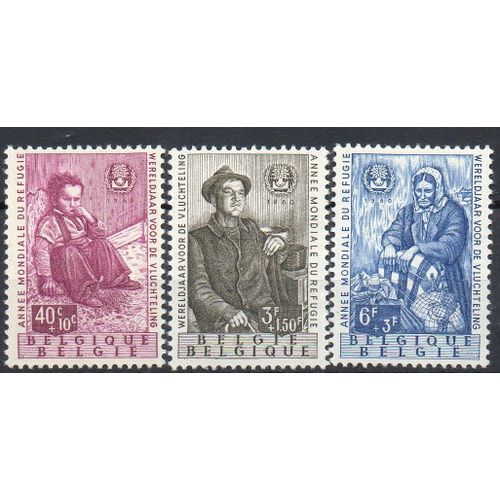Belgique Timbres Année Mondiale Du Réfugié 1960