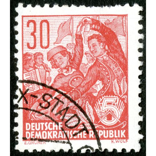 Timbre Oblitéré Deutsche Demokratische Republik, 30