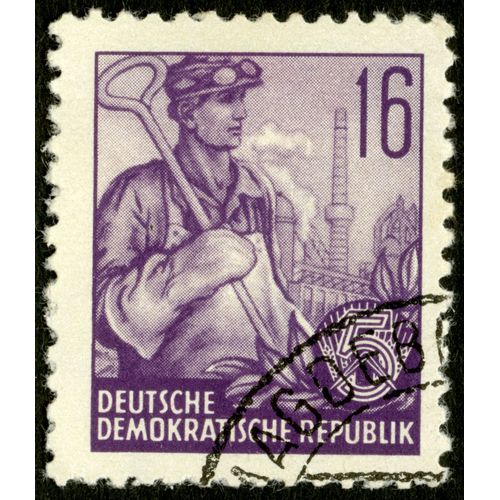 Timbre Oblitéré Deutsche Demokratische Republik, 16