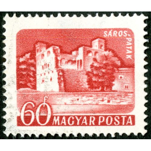 Timbre Oblitéré Magyar Posta, Saros - Patak, 60 F
