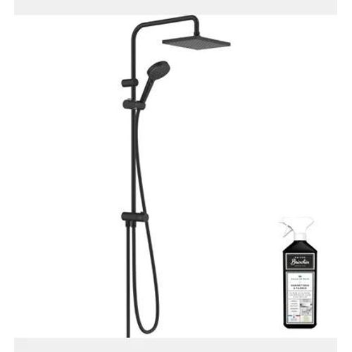 Hansgrohe - Colonne de douche ou bain douche sans mitigeur Vernis Shape 230 noir mat + nettoyant Briochin - Noir