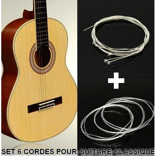 Lot/Jeu/Kit De 6 Cordes Pour/A Guitare Classique - Nylon & Métal