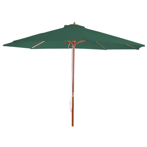 Parasol Florida, Parasol De Marché, Ø 3,5m Polyester/Bois 7kg   Vert