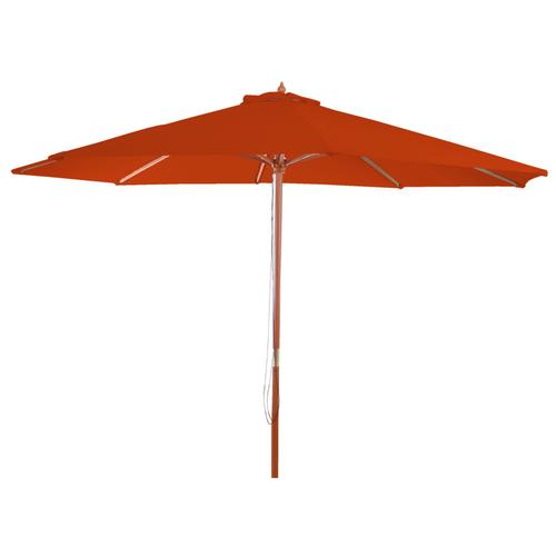 Parasol Florida, Parasol De Marché, Ø 3,5m Polyester/Bois 7kg   Terre-Cuite