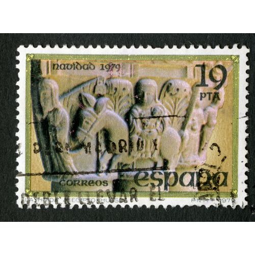 Timbre Oblitéré Espana,Navidad 1979,Correos,19 Pta