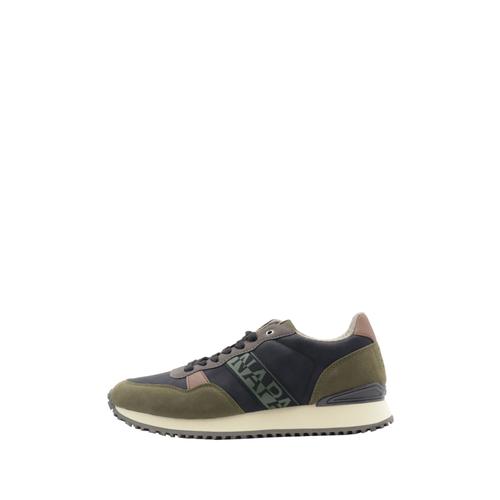 Napapijri Sneakers Pour En Nylon Suédé Vert Et Noir Np0a4h6is7m7