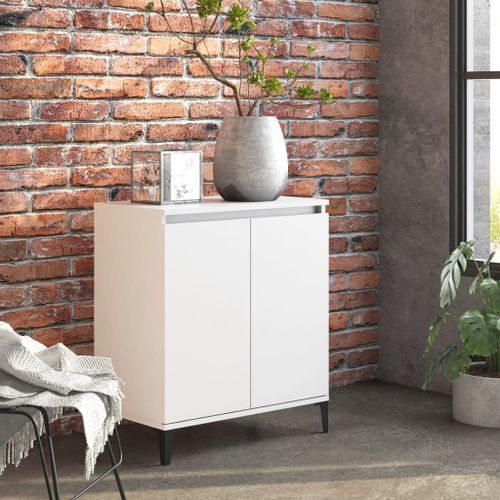 Vidaxl Buffet Blanc 60x35x70 Cm Bois D'ingénierie