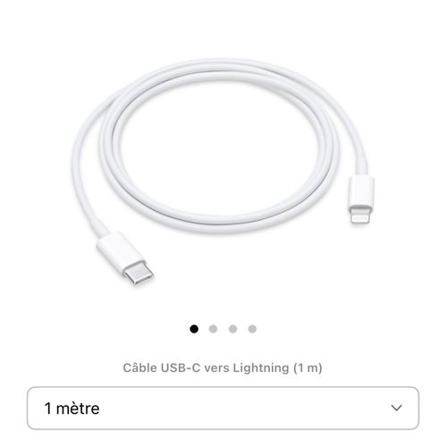 Cable USB-C vers lightning (1m)
