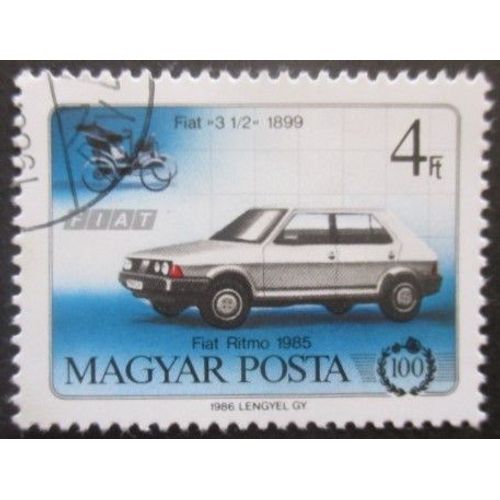 Hongrie N°3045 Fiat De 1899 Et 1985 Oblitéré