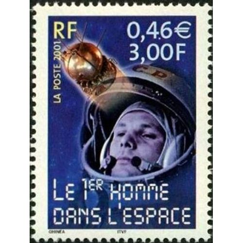 Timbre France 2001 Oblitéré Le 1er Homme Dans L'espace 3.00 Yt3425
