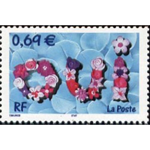 Timbre France 2002 Oblitéré Timbre Pour Mariage - Oui 0.69 Yt3465