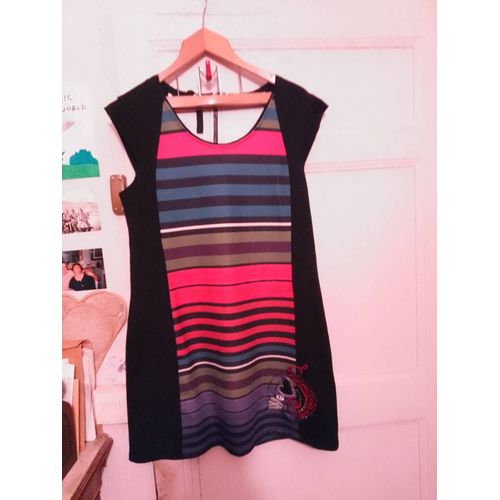 Robe Rayée Colorée 42 Xl Desigual.
