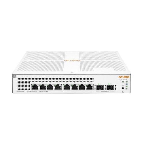 HPE Networking Instant On 1930 8G Class4 PoE 2SFP 124W Switch - Commutateur - C2+ - Géré - 8 x 10/100/1000 (PoE+) + 2 x Gigabit SFP - Montable sur rack - PoE+ (124 W)