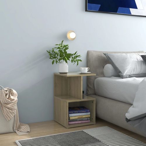 Vidaxl Tables De Chevet 2 Pcs Chêne Sonoma 35x35x55 Cm Aggloméré