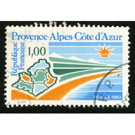 Timbre Oblitéré Provence Alpes Cote D'azuz,République Française,Postes 1983,1,00