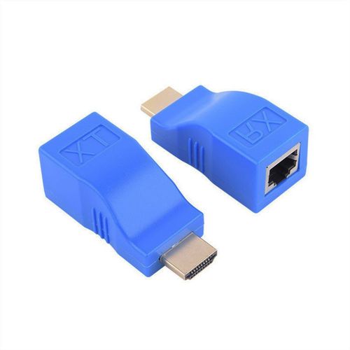 Adaptateur de Signal Rj45 Hdmi 4k x 2k, Extension jusqu'à 30m de long sur les Ports Lan Cat5e / 6 Utp 2.5 Gbps