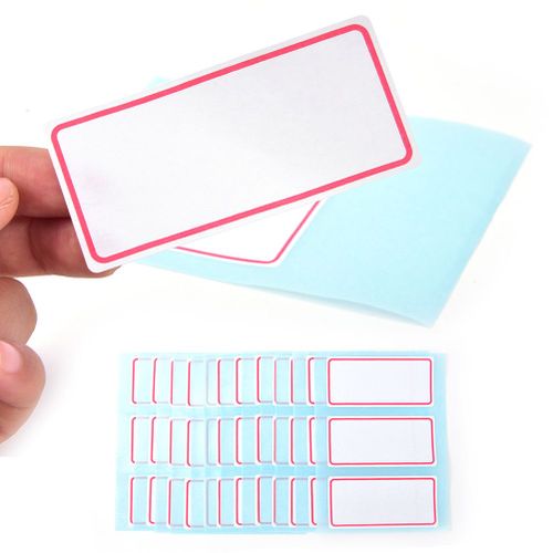 Étiquette Autocollante Blanche Vierge, Étiquette Autocollante Pour Note Vierge, Étiquette Autocollante Pour Nom Inscriptible, 12 Feuilles