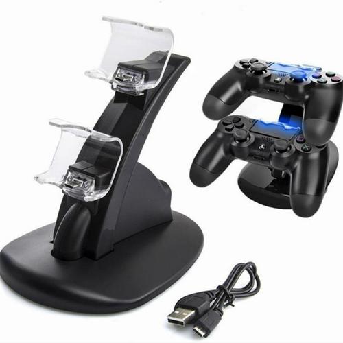 Chargeur De Manettes De Jeu Sans Fil, Cordon D'alimentation Usb, Dock D'avion, Support De Double Charge Pour Ps4, Adaptateur De Charge