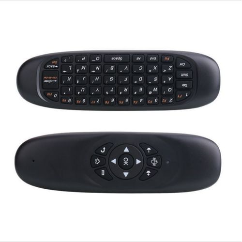 MINI clavier sans fil, souris volante C120, rétroéclairé, 2.4Ghz, gyroscope somatosensoriel, télécommande double face