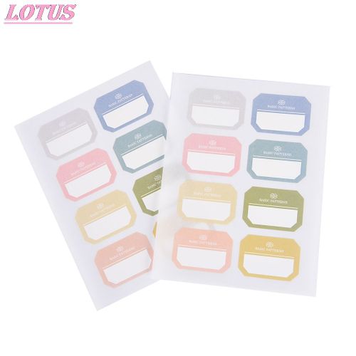 Étiquette Autocollante Blanche, Étiquette Autocollante Vierge, Nom Inscriptible, Barre D'étiquette Vierge, 22mm X 33mm, 48 Pièces/Paquet