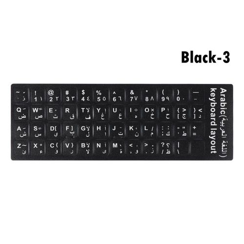 Autocollants de remplacement pour clavier d'ordinateur portable étanche, disposition de clavier espagnol/anglais/russe/allemand/arabe/italien/japonais