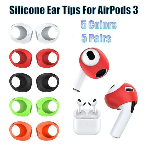 5 paires de Nouveaux Pour AirPods 3rd Étui De Protection En Silicone Peau Couvre Oreillettes Pour Apple AirPod 3 Génération Oreille Couverture Conseils Accessoires