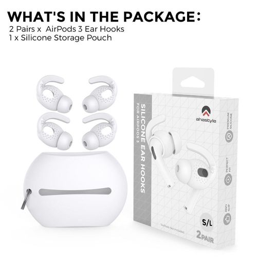 Écouteurs Bluetooth AirPods 3 en Silicone souple, 2 paires, couvercle, ailes, capuchon à crochet
