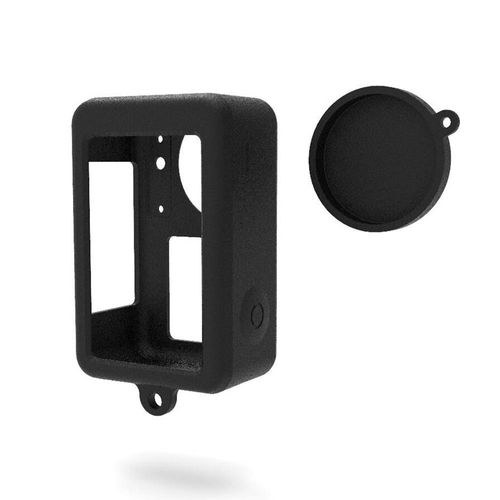 Étui 3 Manches Pour Dji Osmo Action, Cadre + Couvercle D'objectif, Housse De Protection En Silicone, Accessoires De Caméra-Générique