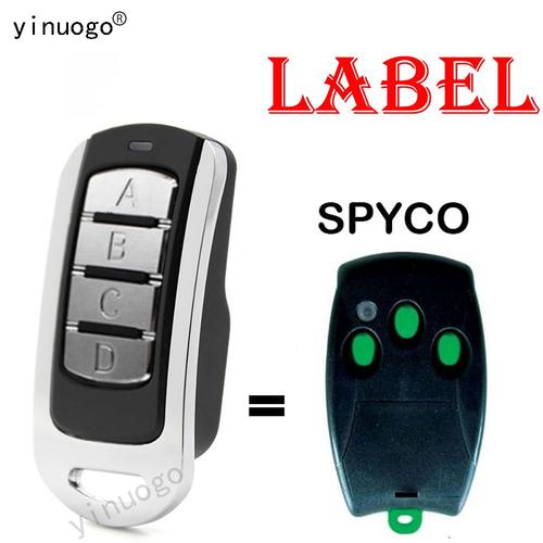 Étiquette SPYCO ouvre-porte de Garage 433.92MHz, télécommande de Garage, duplicateur de télécommande Clone commande de Garage