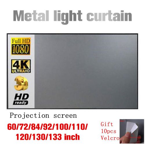 Tissu de projecteur pliable HD 4k, rideau de Projection réfléchissant pour écran de cinéma maison 16/9