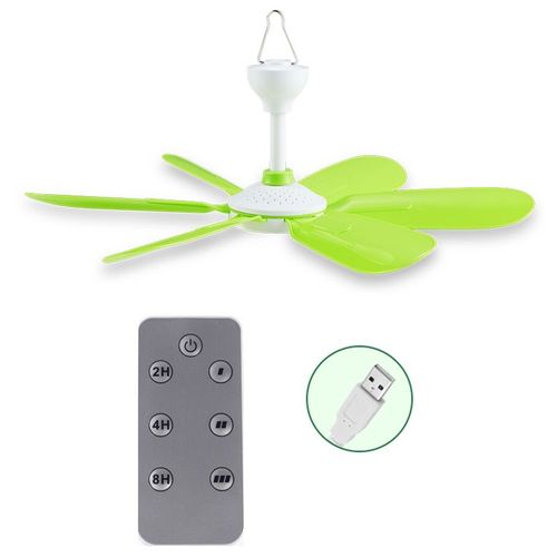 Ventilateur de plafond USB avec minuterie et télécommande XX9A, pour cuisine domestique, Camping en plein air