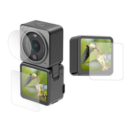 Kit De Film Protecteur D'objectif De Caméra Dji Osmo Action 2, Étui De Protection Trempé-Générique