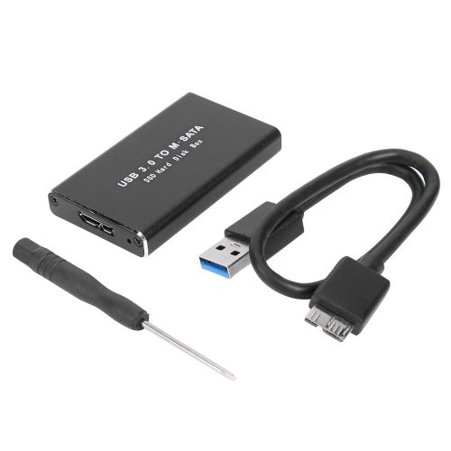 Boîtier adaptateur Mini USB 3.0 vers mSATA pour disque dur externe SSD