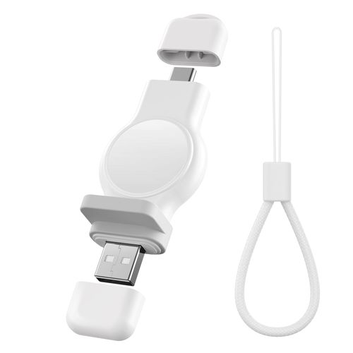 Chargeur Sans Fil Usb-A + Usb-C Pour Montre Connectée, Station De Charge Magnétique, Pour Iwatch 7 6 5 4 3 2 1 Se, 1 Pièce