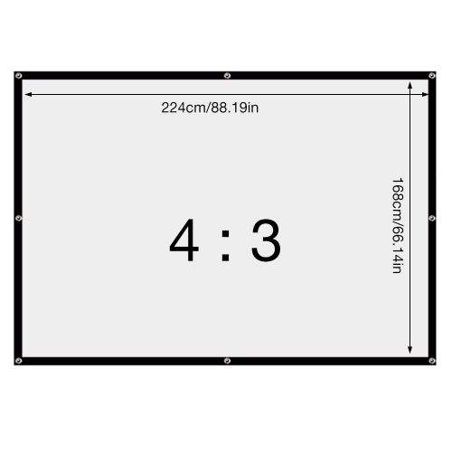 Écran de projection 3d HD pliable et Portable, rideau simple de 110 pouces, pour cinéma d'intérieur et d'extérieur