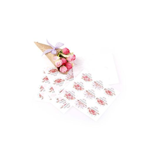 Étiquettes Autocollantes Fleurs Rondes Colorées, 54 Pièces/Lot(6 Feuilles), Papillon Juste Pour Vous, Design De Fleurs Faites À La Main, Papeterie Autocollante