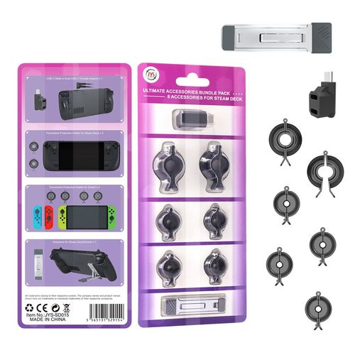 Kit De Protection À Bascule Avec Support Arrière Et Adaptateur De Type C, Accessoires Pour Contrôleur De Steam Deck Ns Switch Oled/Lite