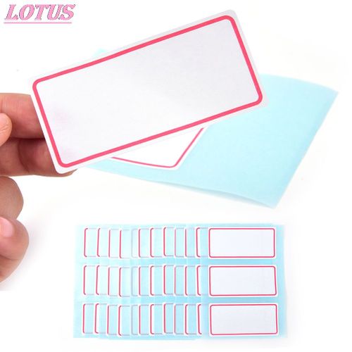 Étiquette Autocollante Vierge, Étiquette Autocollante 34x73mm, Étiquette Pour Note Blanche, Étiquette Autocollante Pour Nom Inscriptible, 12 Feuilles
