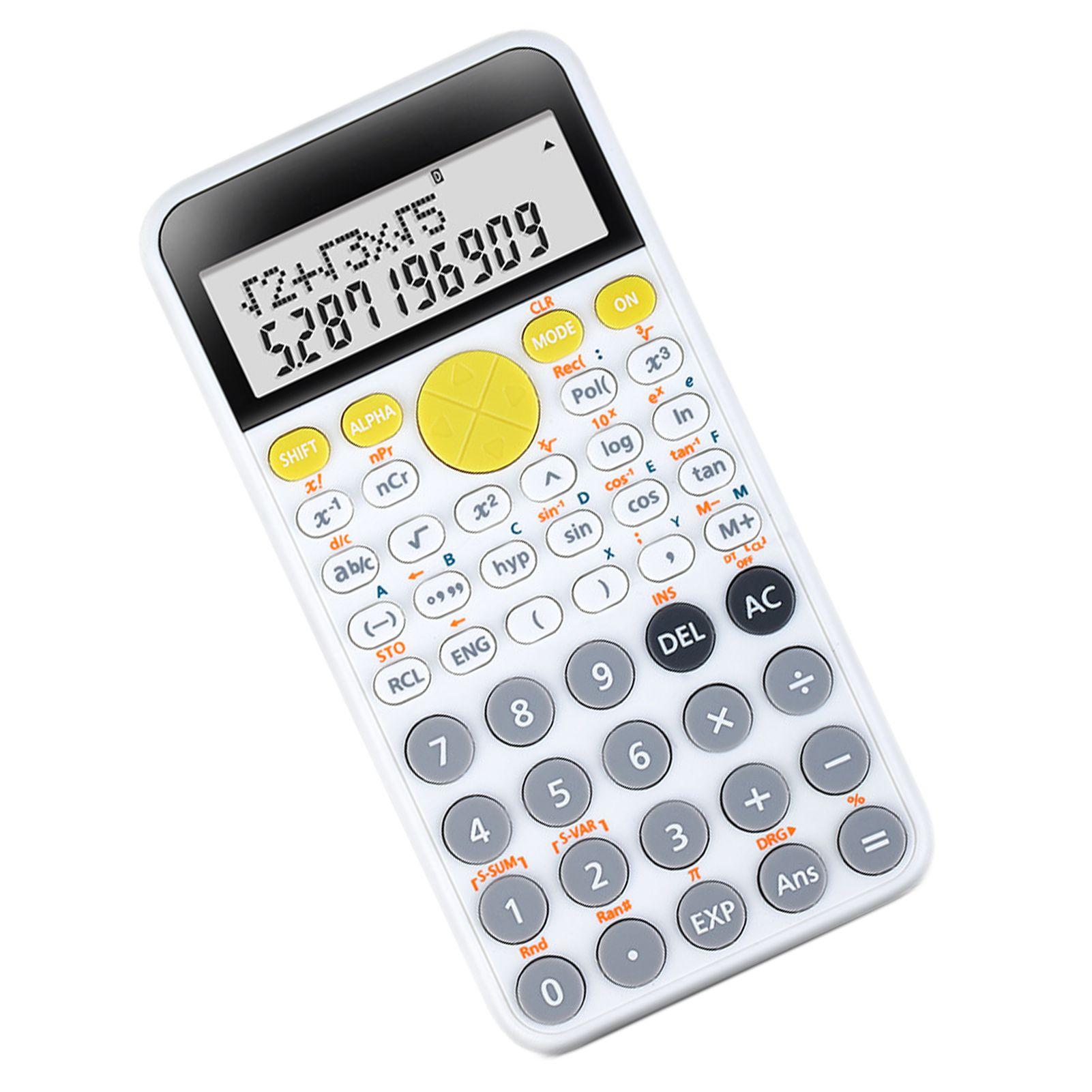 Calculatrice de fonction portative calculatrice scientifique 10 chiffres 2  lignes calculatrice de bureau avec écran LCD pour le bureau, l'école et la  maison