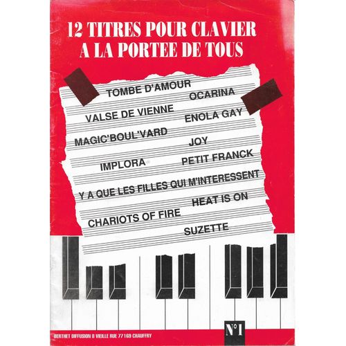12 Titres Pour Clavier À La Portée De Tous N°1