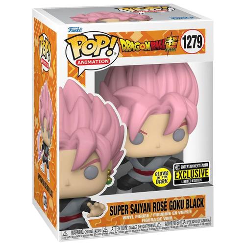 Figurine Funko Pop - Dragon Ball N°1279 - Super Saiyan Rosé Black Goku - Glow In The Dark (60285)