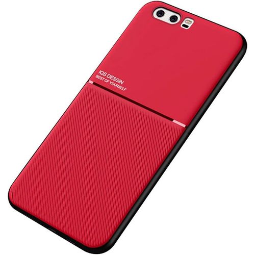 Coque Housse Etui Plaque De Metal Integree Pour Huawei P10 - Rouge