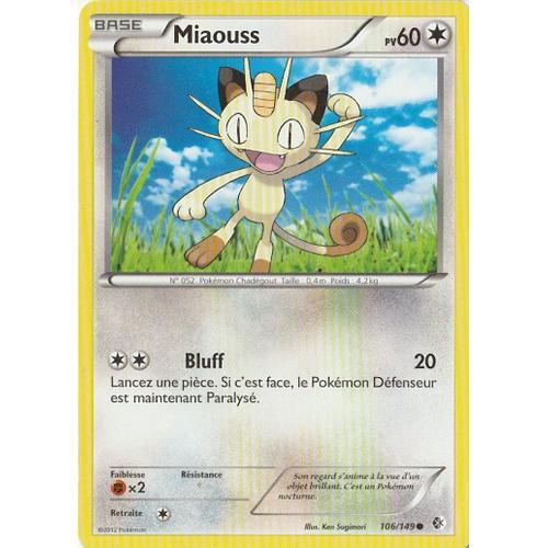 Carte Pokémon - Miaouss - 106/149 - Frontières Franchies