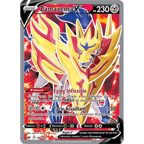 Pokémon - Zamazenta V - 196/202 Set Épée Et Bouclier Fr