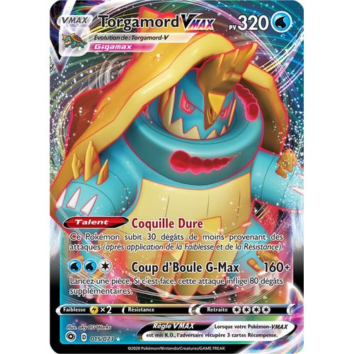 Pokémon - Torgamord Vmax - 015/073, Set La Voie Du Maître Fr