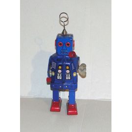 Figurine Robot Marcheur En Metal Tole Mecanique A Remonter Ms 403 Hi Toy