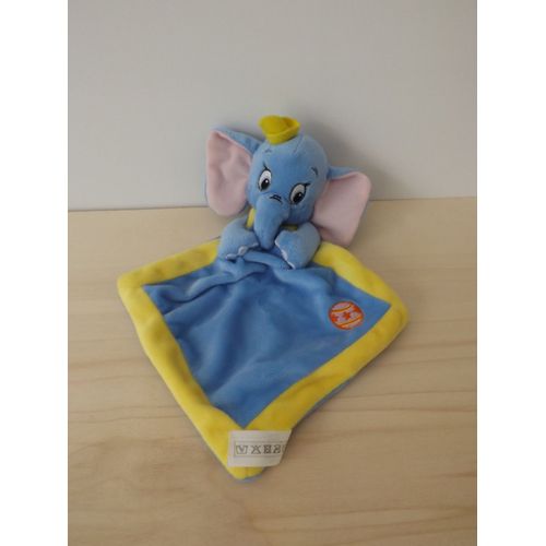 Doudou Éléphant Bleu Jaune Dumbo Disney